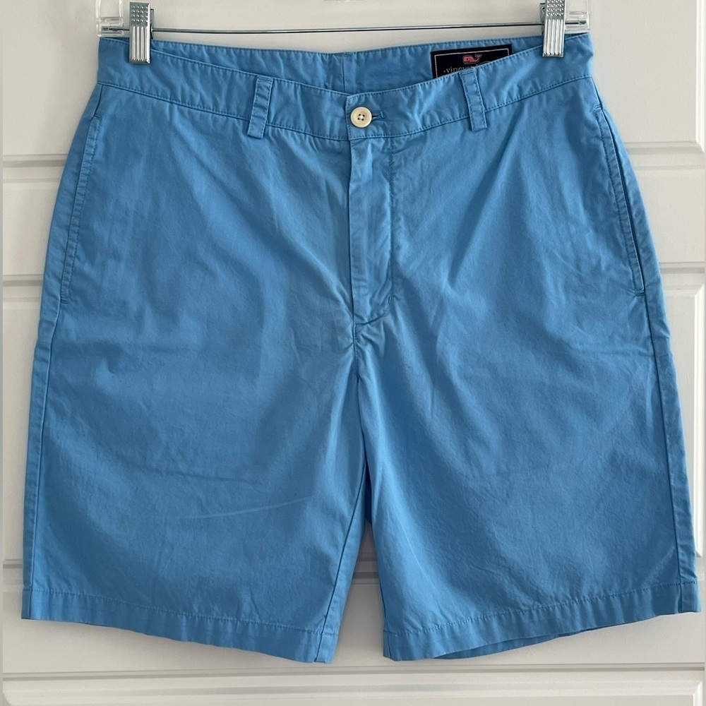 Vineyard Vines Cotton Chino Shorts in Bright Blue Mens Size 33 Preppy Resortwear